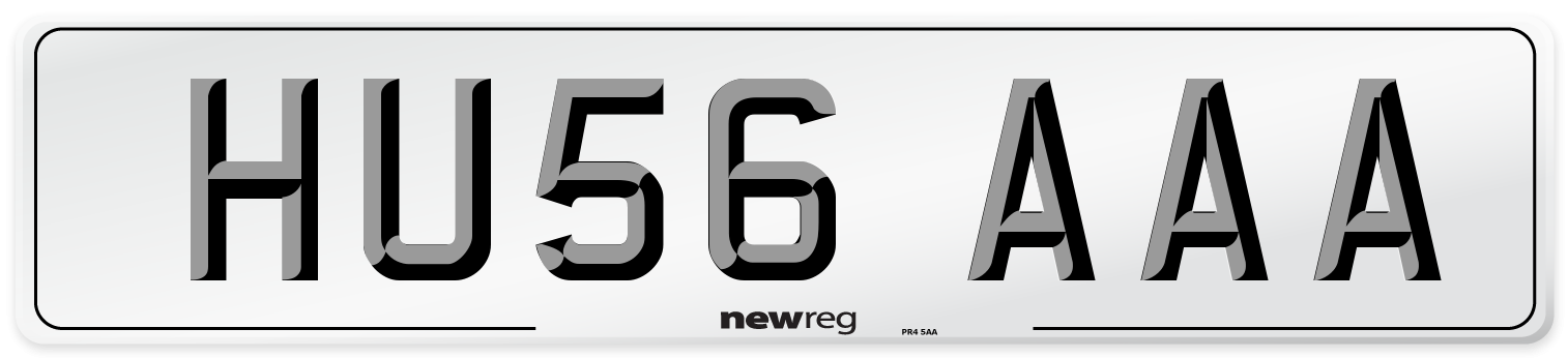 HU56 AAA Number Plate from New Reg